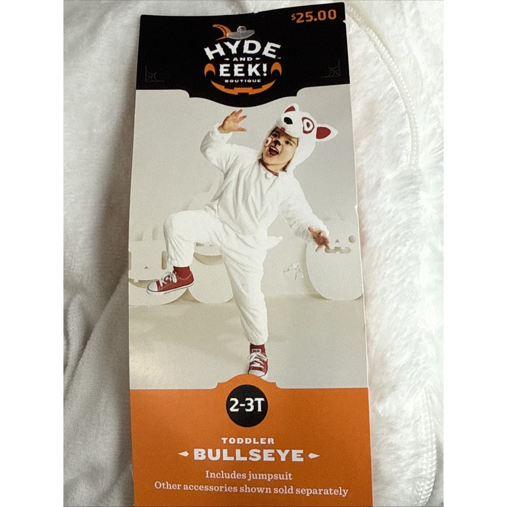 Toddler Hyde & EEK Target BULLSEYE Dog Halloween Costume Jumpsuit Size 2T-3T NWT